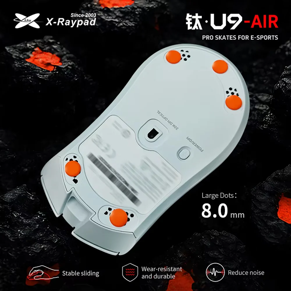 X-raypad Titanium U9 Air Universal Dot Premium Gaming Mouse Skates 40個入り - Image 4