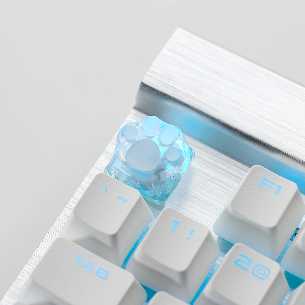 ZOMO PLUS 3D Printed Kitty Paw Keycap Ice for Cherry MX Switches - Image 5