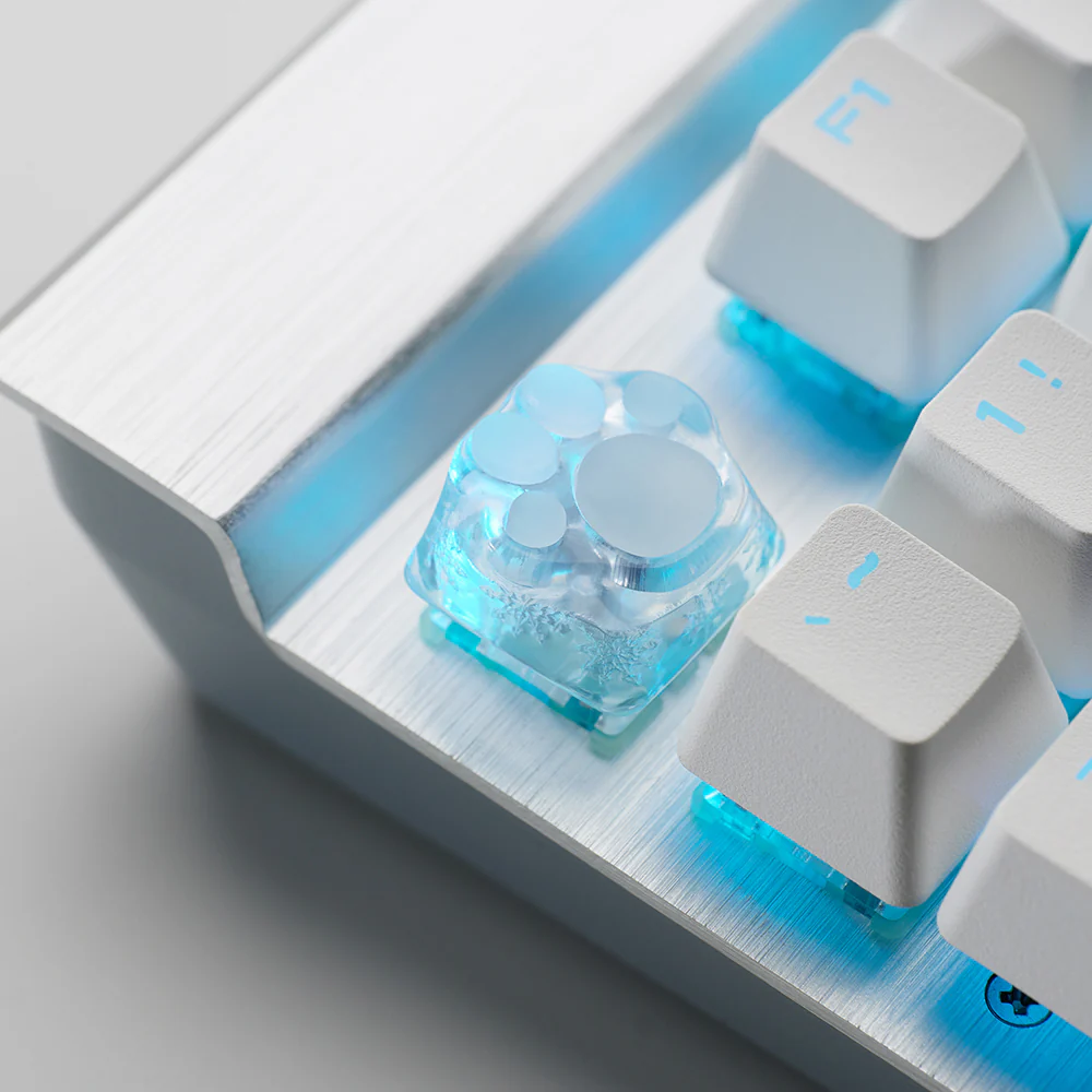 ZOMO PLUS 3D Printed Kitty Paw Keycap Ice for Cherry MX Switches - Image 6