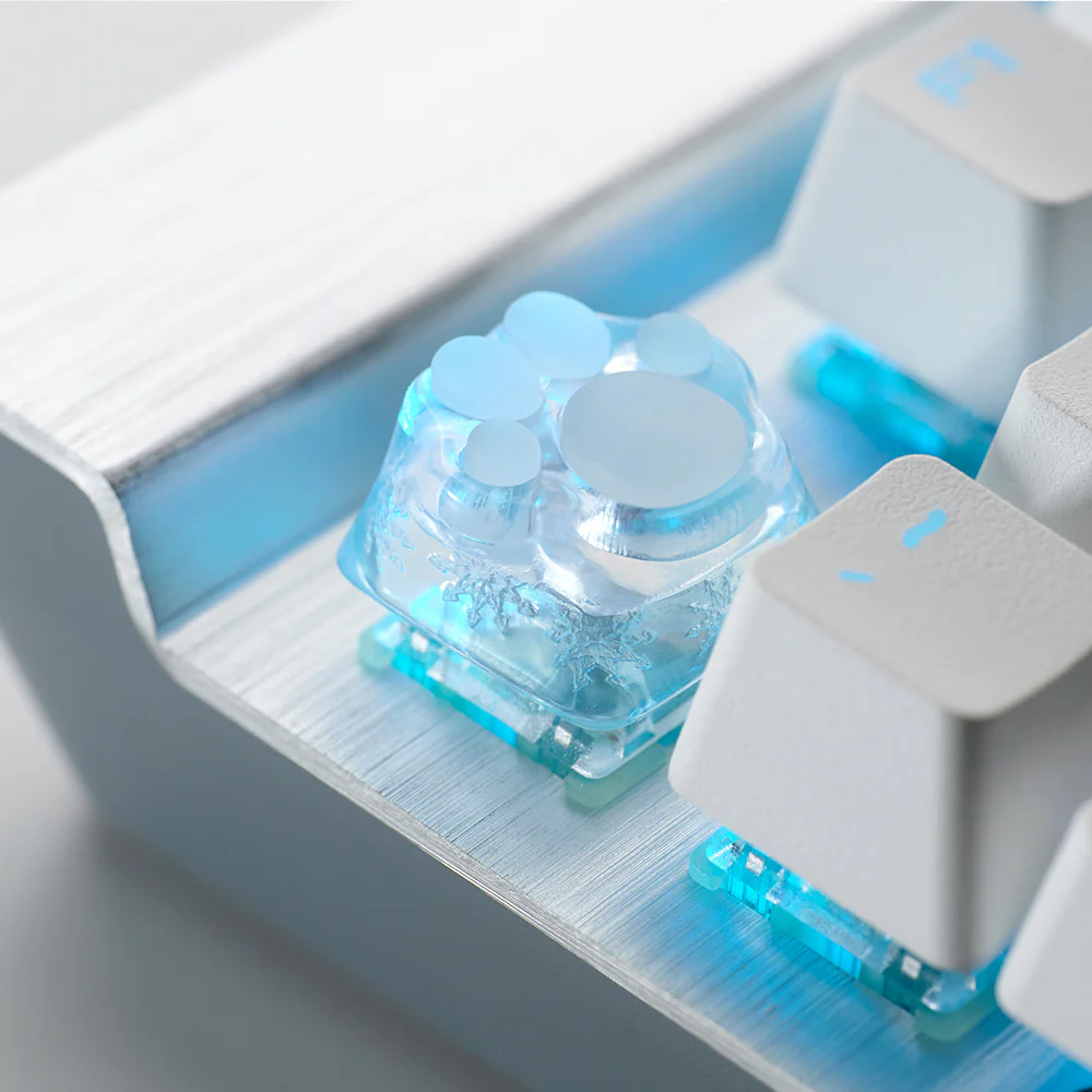 ZOMO PLUS 3D Printed Kitty Paw Keycap Ice for Cherry MX Switches - Image 7