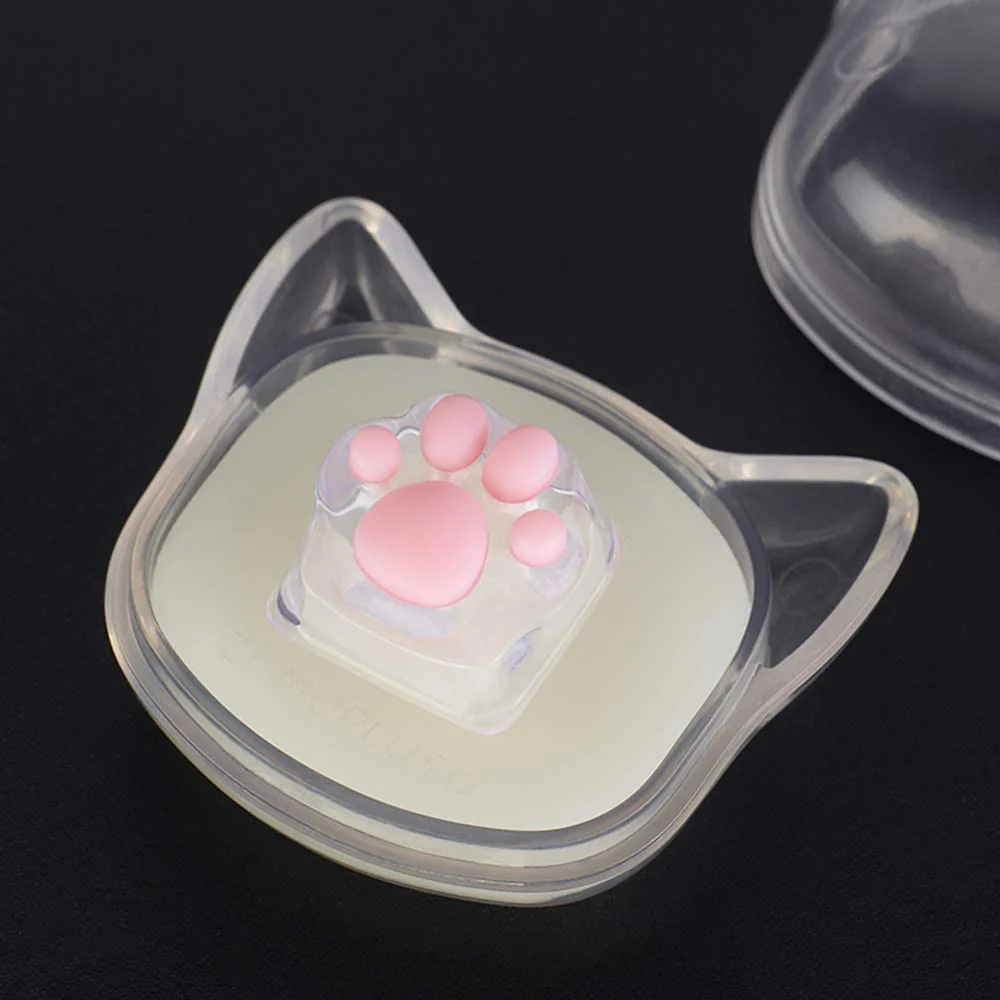 ZOMO PLUS 3D Printed Kitty Paw Keycap Transparent for Cherry MX Switches - Image 7