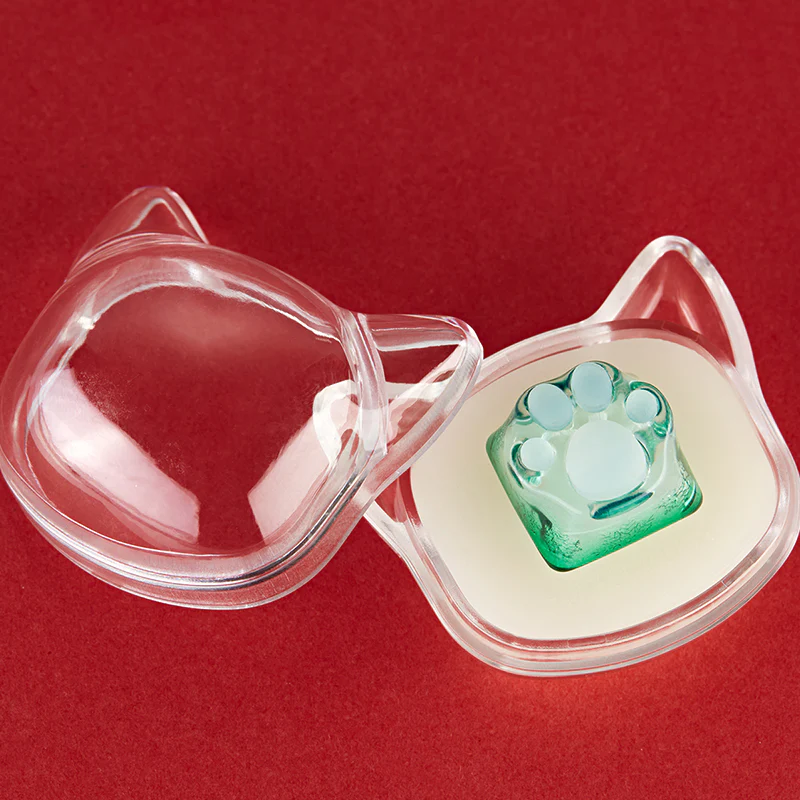 ZOMO PLUS 3D Printed Kitty Paw Keycap Snowflake Green for Cherry MX Switches - Image 5