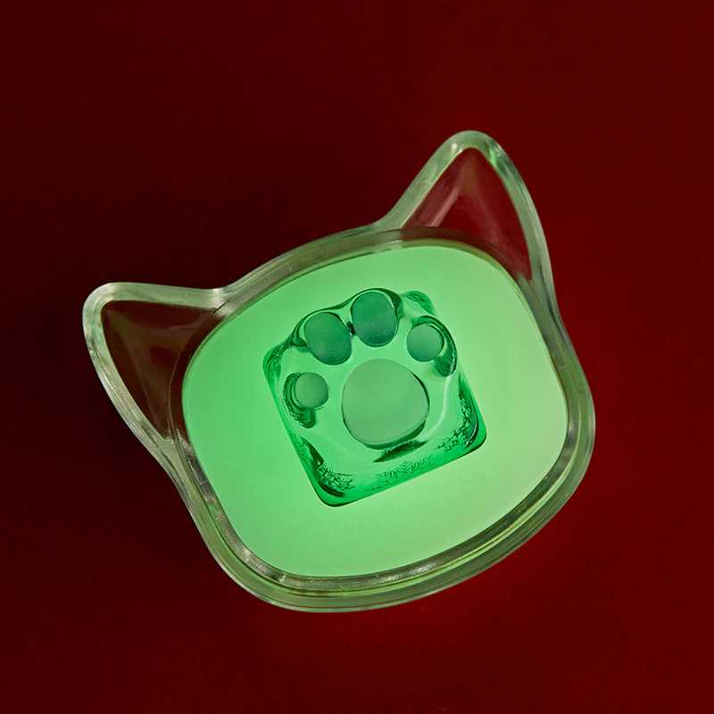 ZOMO PLUS 3D Printed Kitty Paw Keycap Snowflake Green for Cherry MX Switches - Image 6