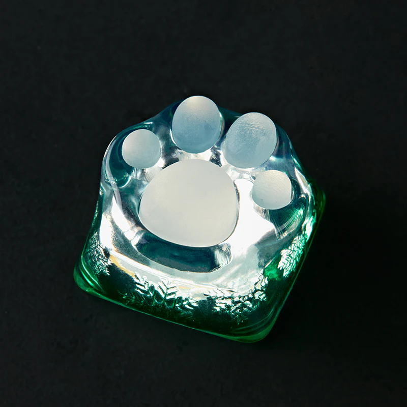 ZOMO PLUS 3D Printed Kitty Paw Keycap Snowflake Green for Cherry MX Switches - Image 7