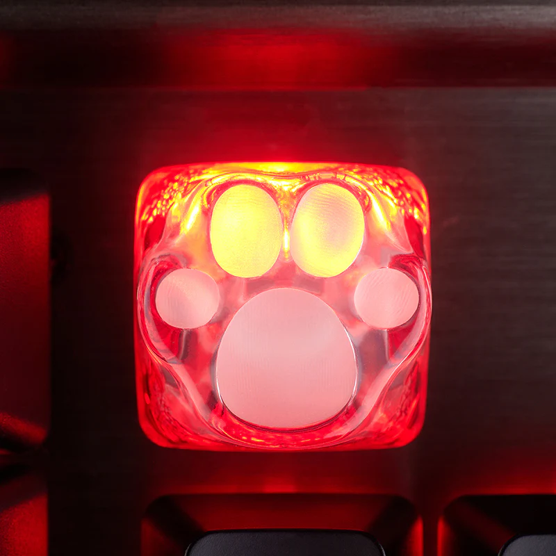 ZOMO PLUS 3D Printed Kitty Paw Keycap Snowflake Red for Cherry MX Switches - Image 9