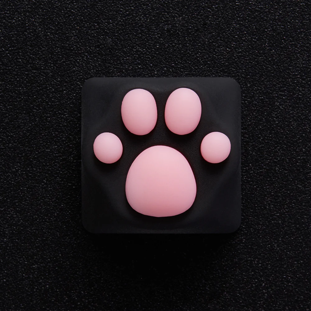 ZOMO PLUS ABS Kitty Paw Keycap Black Pink for Cherry MX Switches - Image 2