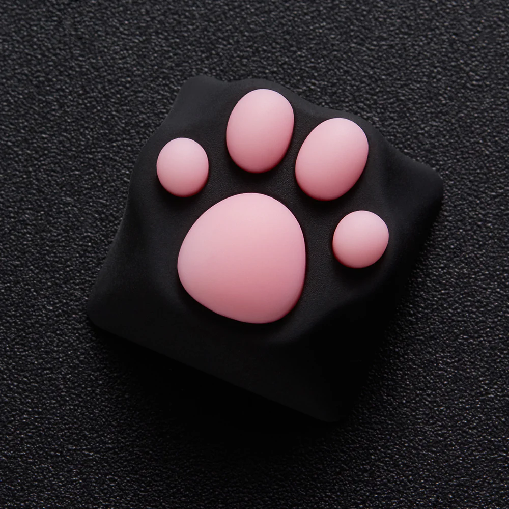 ZOMO PLUS ABS Kitty Paw Keycap Black Pink for Cherry MX Switches - Image 3