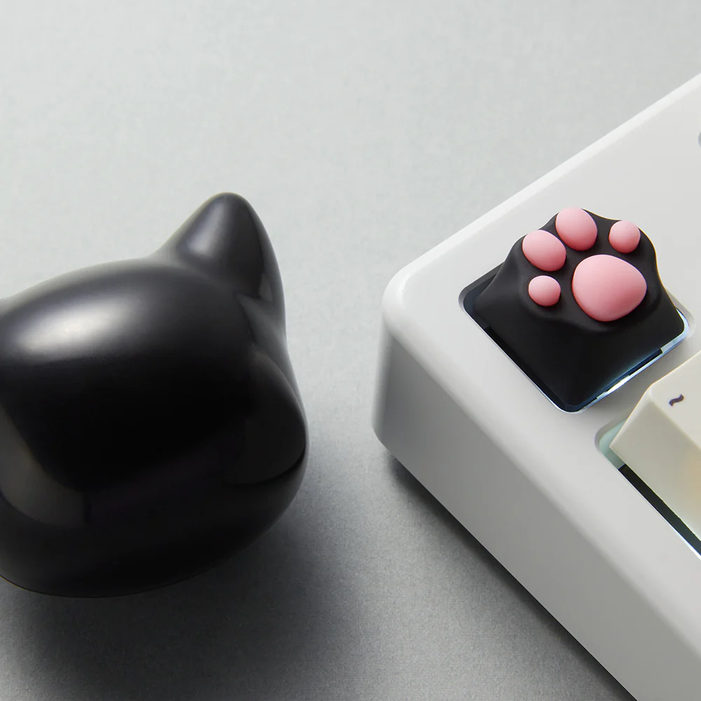 ZOMO PLUS ABS Kitty Paw Keycap Black Pink for Cherry MX Switches - Image 4