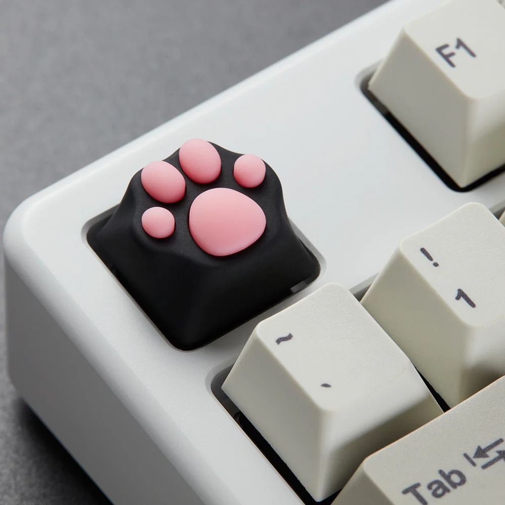 ZOMO PLUS ABS Kitty Paw Keycap Black Pink for Cherry MX Switches - Image 9