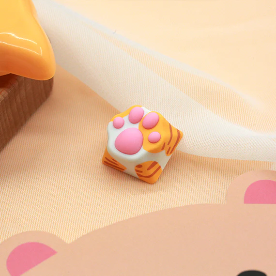 ZOMO PLUS ABS Kitty Paw Keycap Orange Cat for Cherry MX Switches - Image 3
