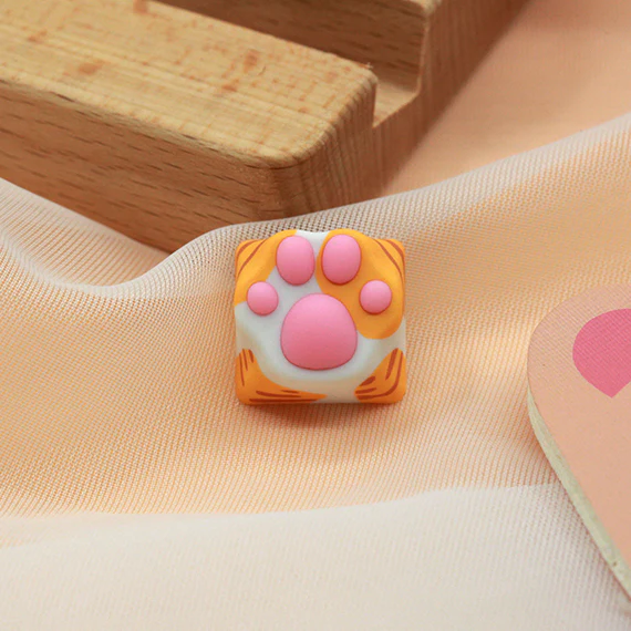 ZOMO PLUS ABS Kitty Paw Keycap Orange Cat for Cherry MX Switches - Image 4