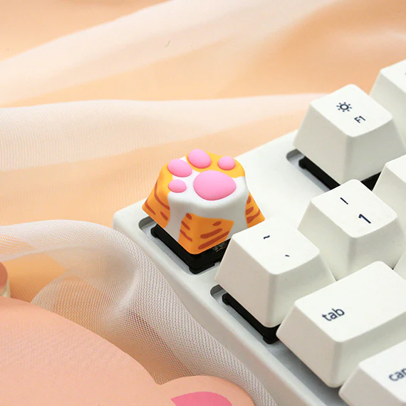 ZOMO PLUS ABS Kitty Paw Keycap Orange Cat for Cherry MX Switches - Image 6