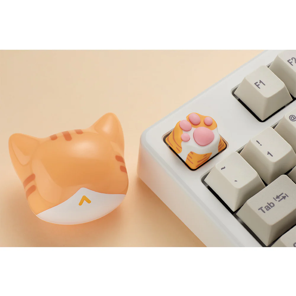 ZOMO PLUS ABS Kitty Paw Keycap Orange Cat for Cherry MX Switches - Image 7