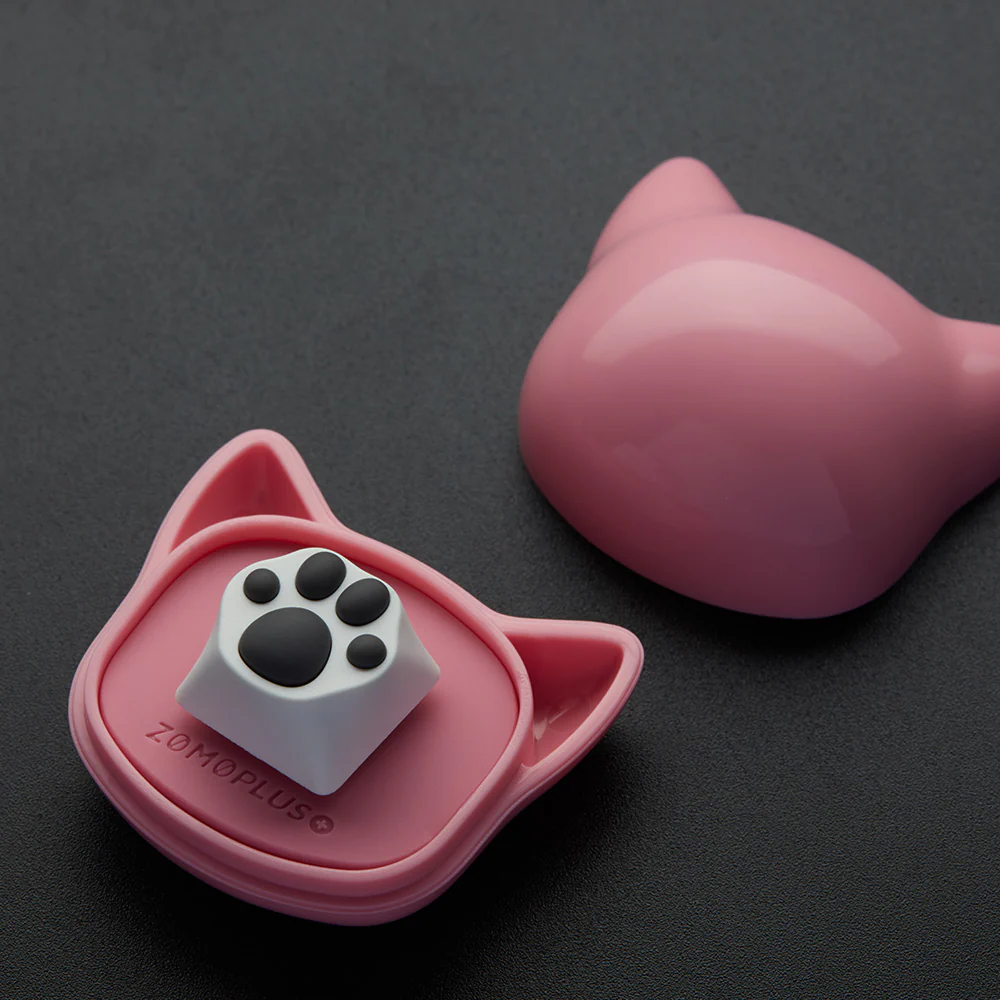 ZOMO PLUS ABS Kitty Paw Keycap White Grey for Cherry MX Switches - Image 6