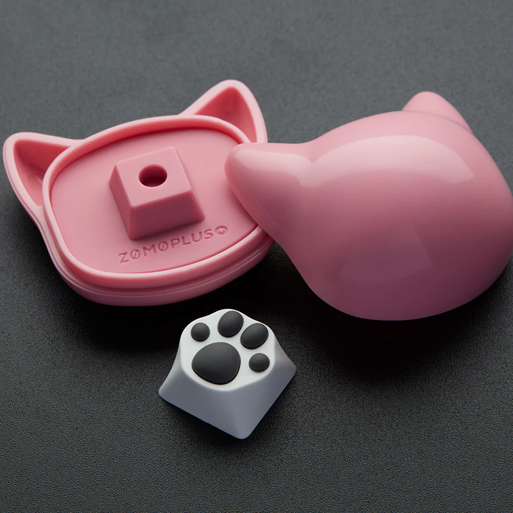 ZOMO PLUS ABS Kitty Paw Keycap White Grey for Cherry MX Switches - Image 7