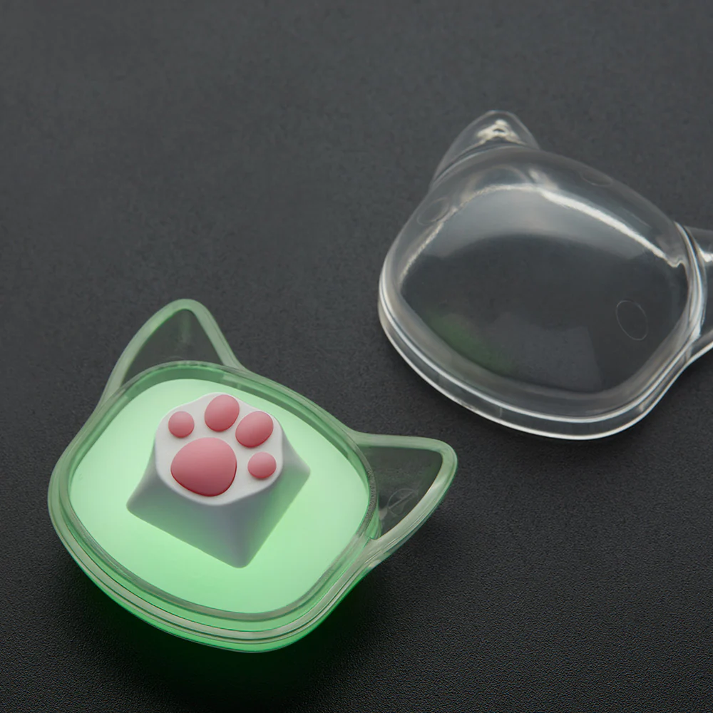ZOMO PLUS ABS Kitty Paw Keycap White Pink for Cherry MX Switches - Image 6