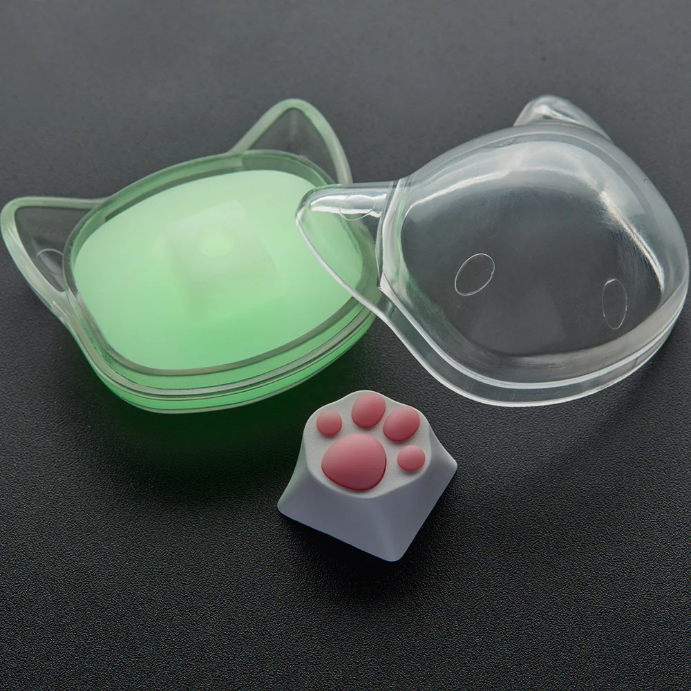 ZOMO PLUS ABS Kitty Paw Keycap White Pink for Cherry MX Switches - Image 7